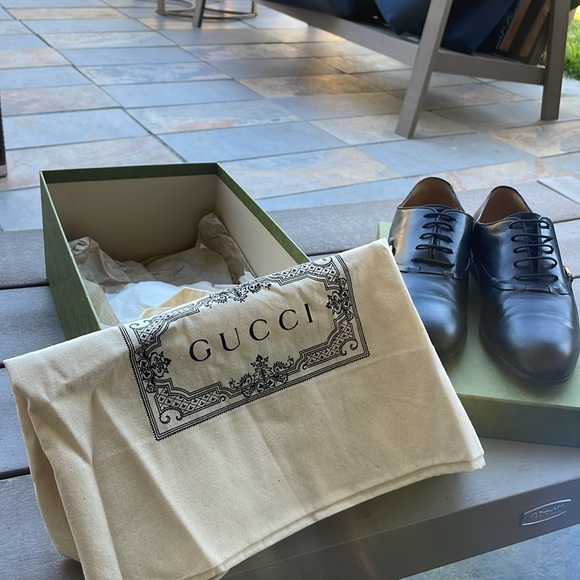 Gucci Black Quentin Lace-Up Derbys - Picture 2 of 5